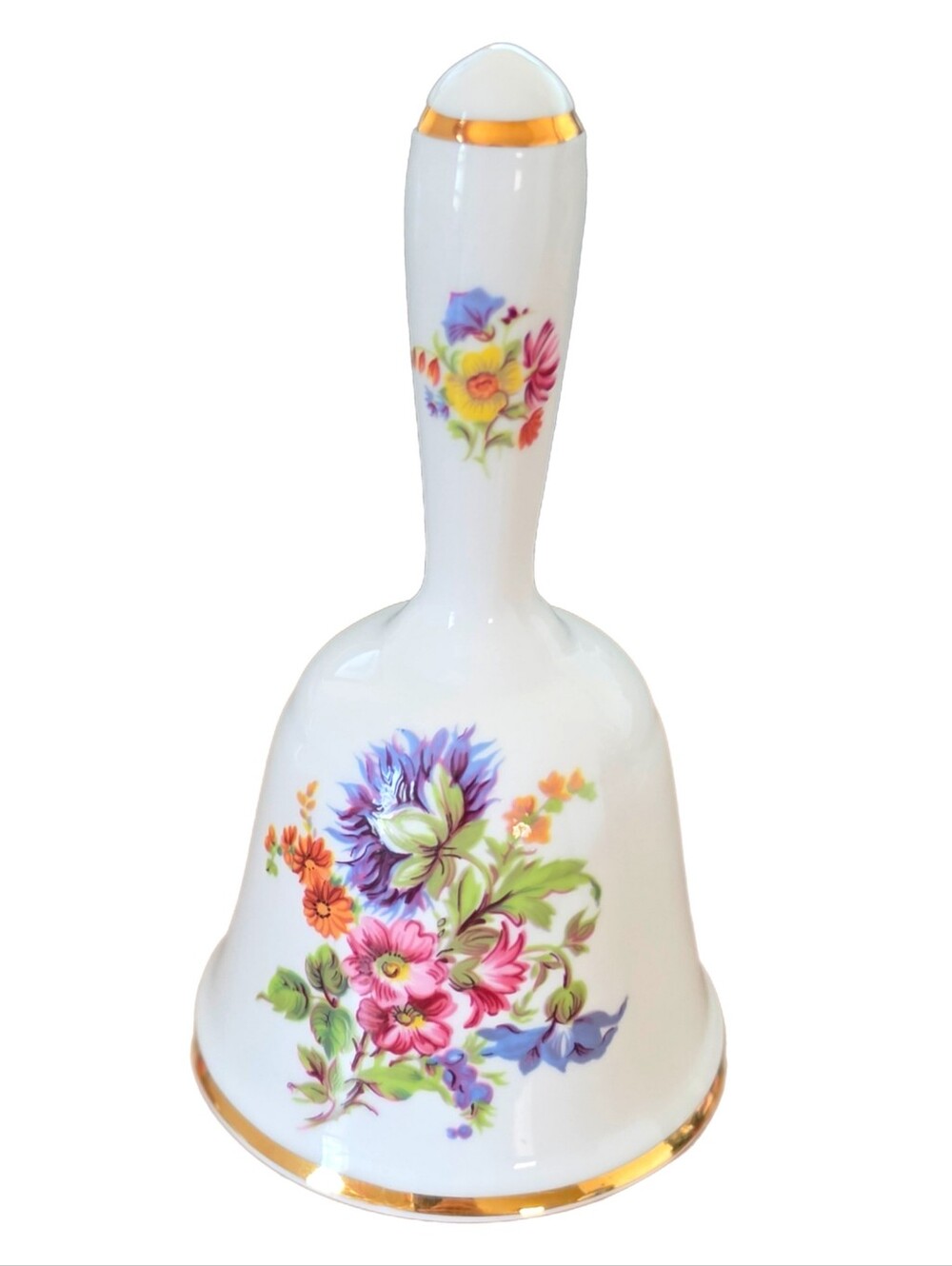 Vintage Duchess Bone China England Porcelain Bell With Gold Trim